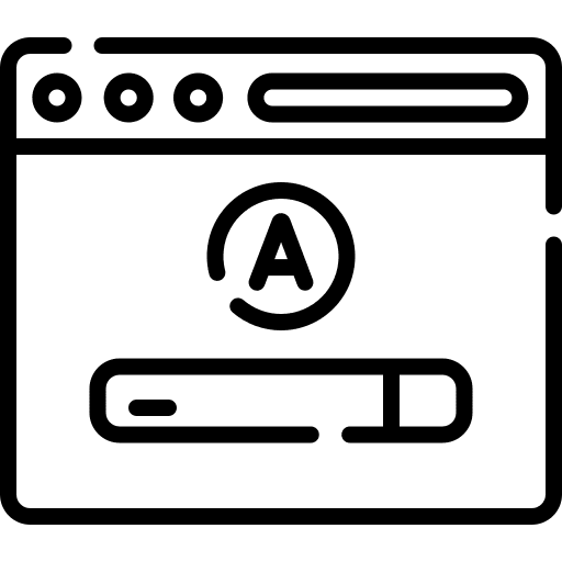 Search website language search icon