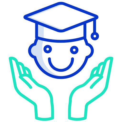Education hand course study icon