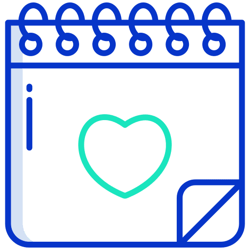 Events love calendar date icon