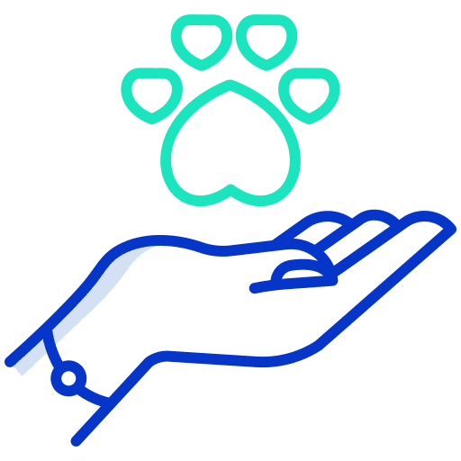Protect pet pawprint save animals icon