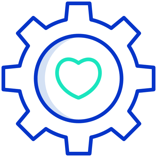 Settings ethics heart love icon