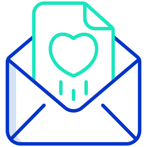 Email love letter communications charity icon