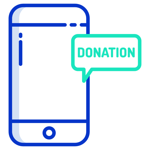 Mobile smartphone charity cellphone icon