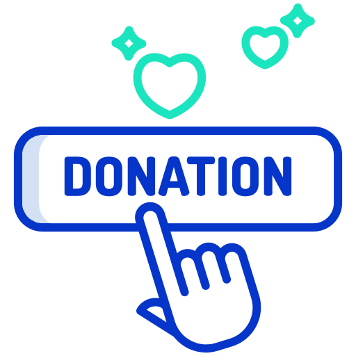 Tap cursor donation click icon