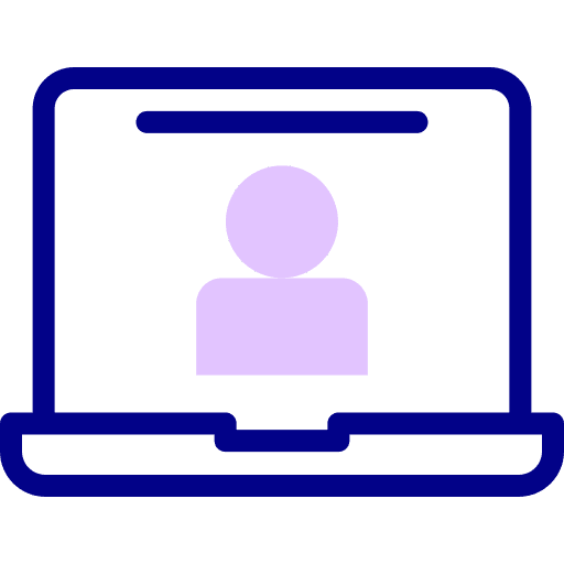 Laptop people monitor profile icon