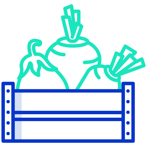 Vegetable box food charity icon