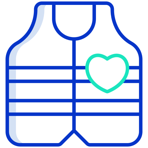 Vest charity lifesaver life jacket icon