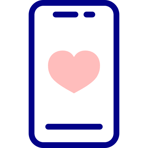 Smartphone like lover mobile phone icon
