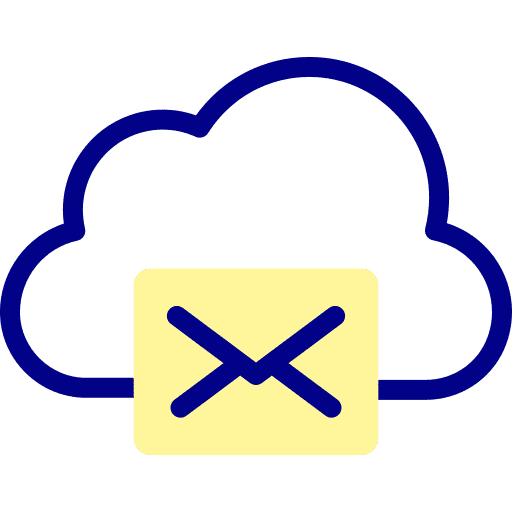 Cloud internet message email icon