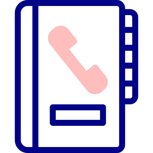Phone book communications agenda phone call icon