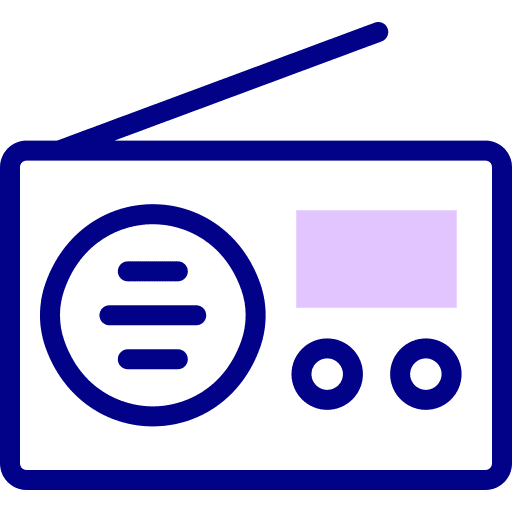 Radio music antenna communications icon