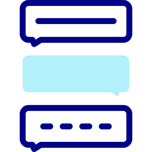 Speech bubbles speaking communications conversation icon