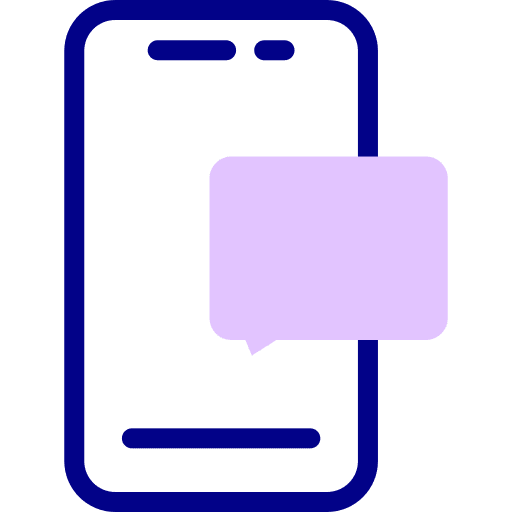 Chat iphone touch screen cellphone icon