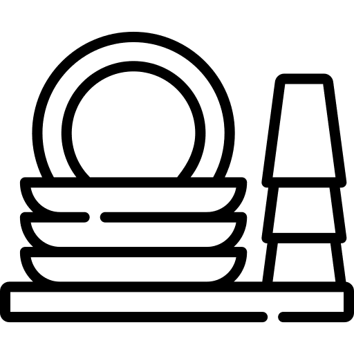 Dishes clean dishes dishwashing food and restaurant icon