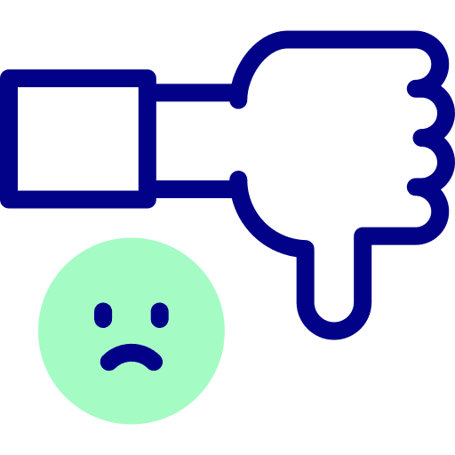 Dislike rating marketing feedback icon
