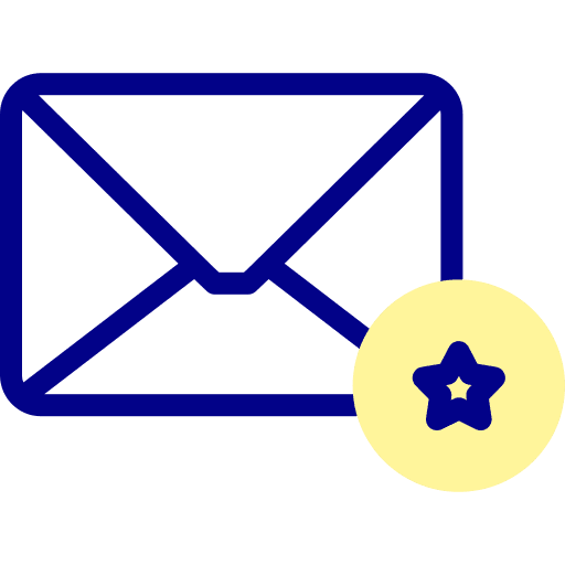 Mail favorite star email icon