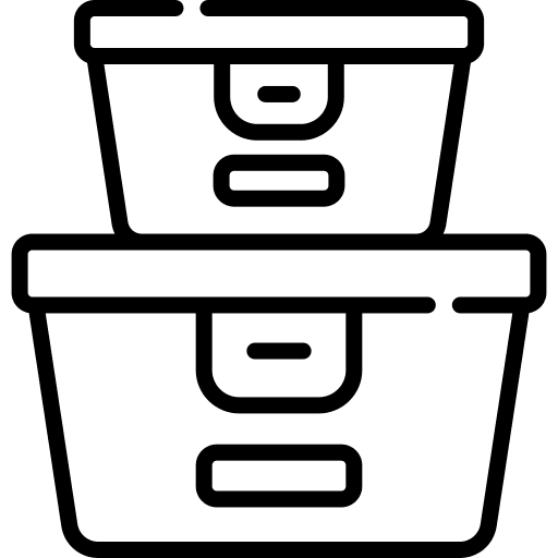 Tupperware lunch box box storage icon