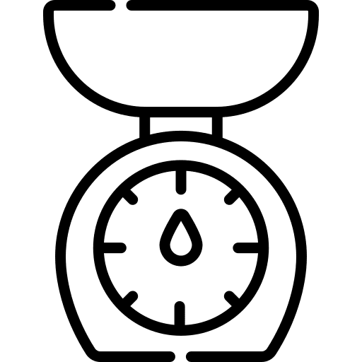 Scale kitchen food and restaurant balance icon