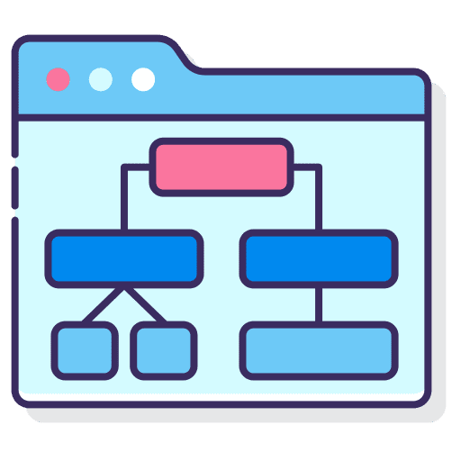Algorithm programmation seo and web structure icon