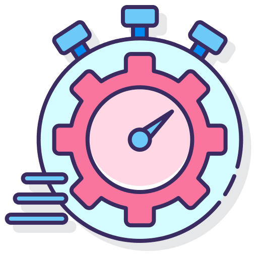 Fast access time and date fast access speedometer icon