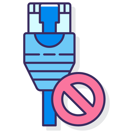 Local area network internet port cable icon