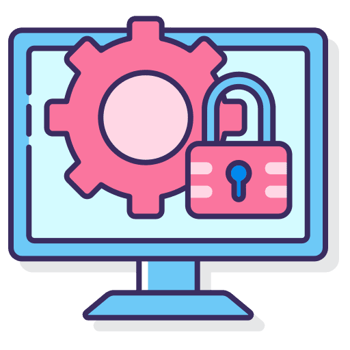 Protection system locked closed icon