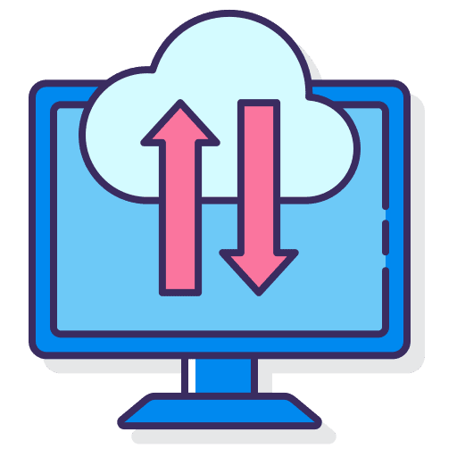 Cloud computing ui network cloud computing icon