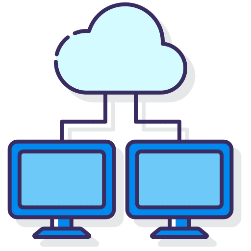 Cloud ui cloud computing networking icon