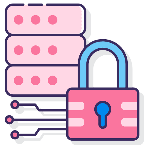 Data security security server protection icon