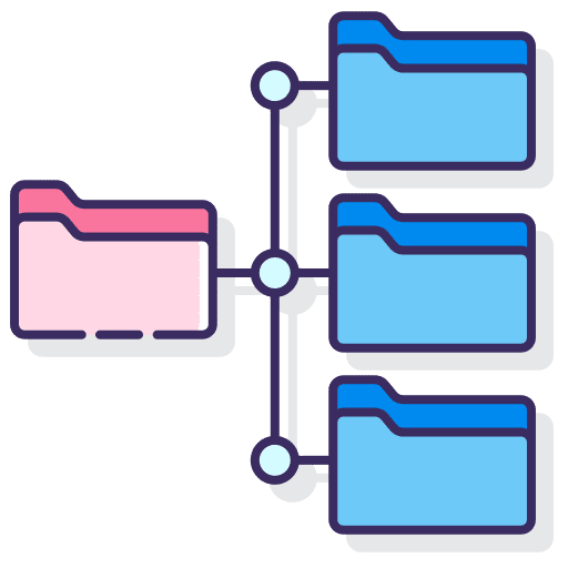 Folder network server files and folders computer networking icon
