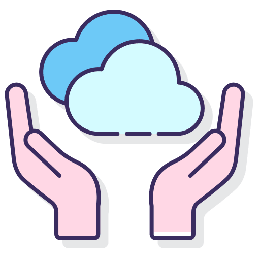 Cloud service file storage cloud server networking icon