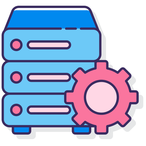 Data management seo and web database hosting icon