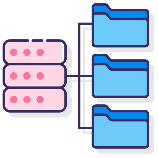 Data storage data storage database server icon