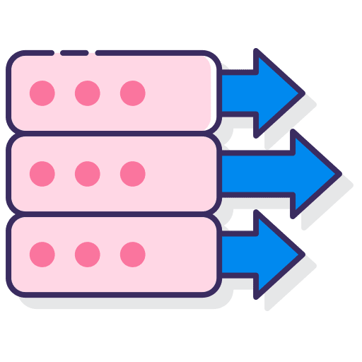 Data transfer cloud storage server ui icon