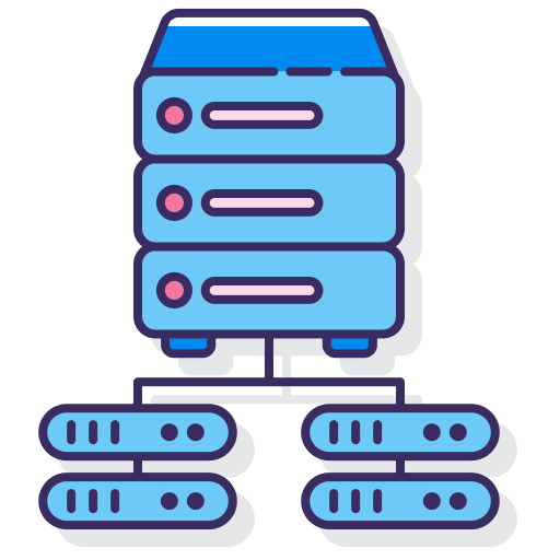 Database storage seo and web computer icon