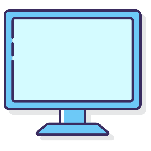 Desktop electronics monitor screen icon