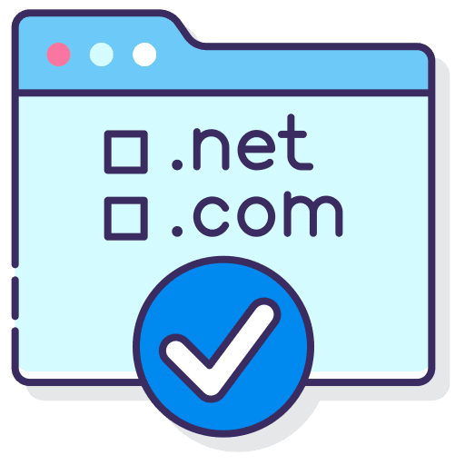 Domain web page domain registration com icon