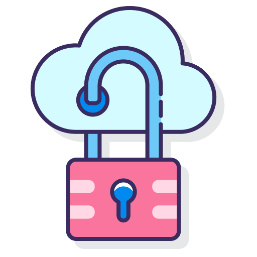 Security ui lock cloud icon