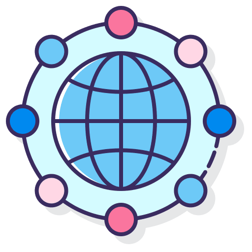 Global network networking global network seo and web icon