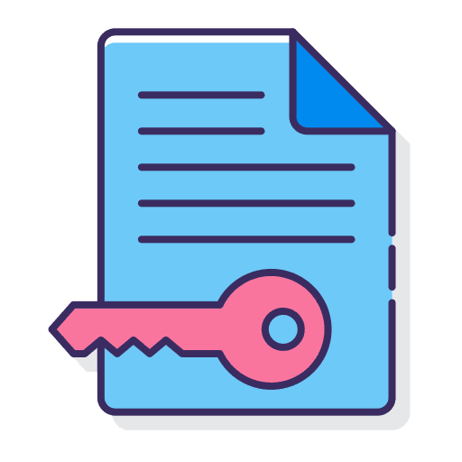 Keyword access password document icon