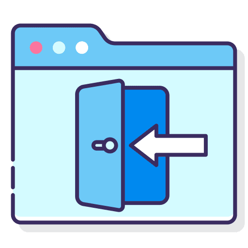 Login web symbol log in icon