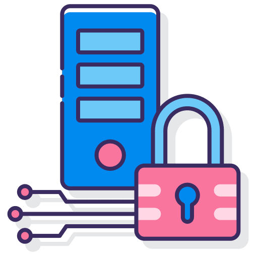 Encryption server lock digital icon