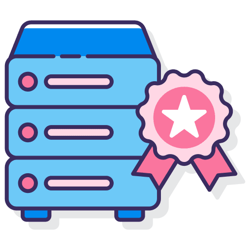 Hosting network premium server icon