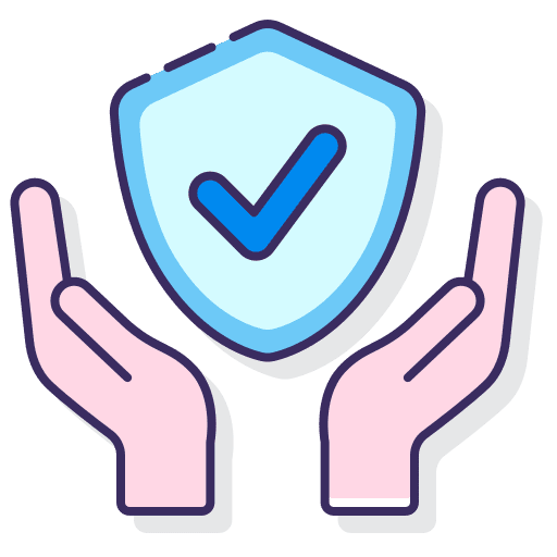 Safety lock quality check icon