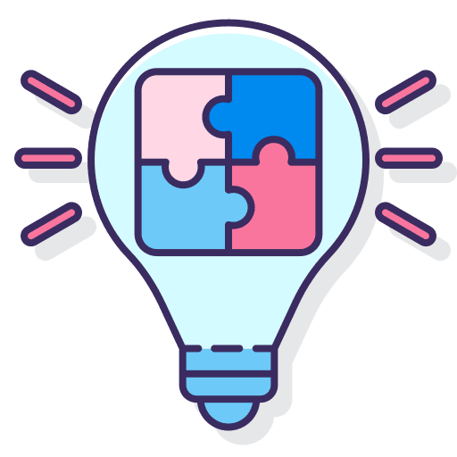 Solution solution creativity design thinking icon