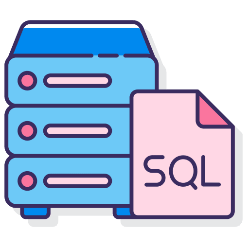 Sql sql seo and web format icon