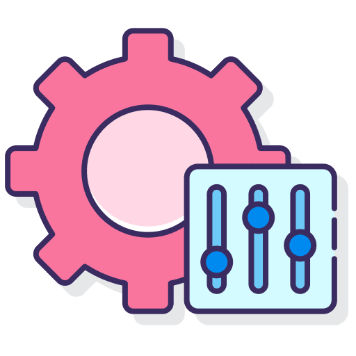 System ui seo and web cogwheel icon