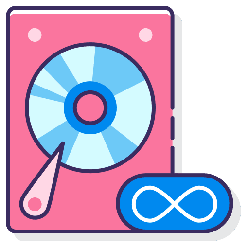 Unlimited storage hdd hardware drive icon