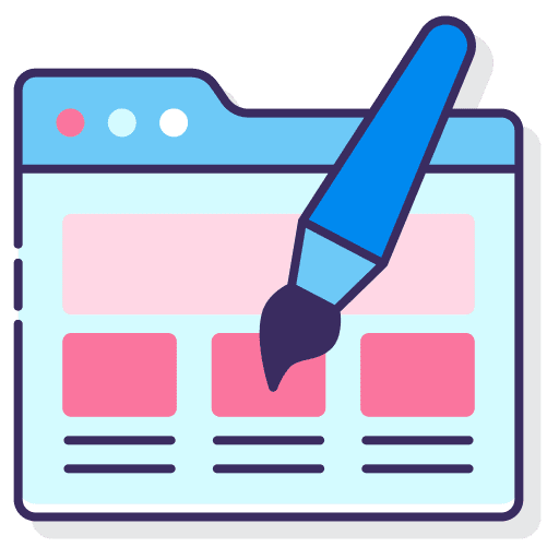 Web design ui brush screen icon