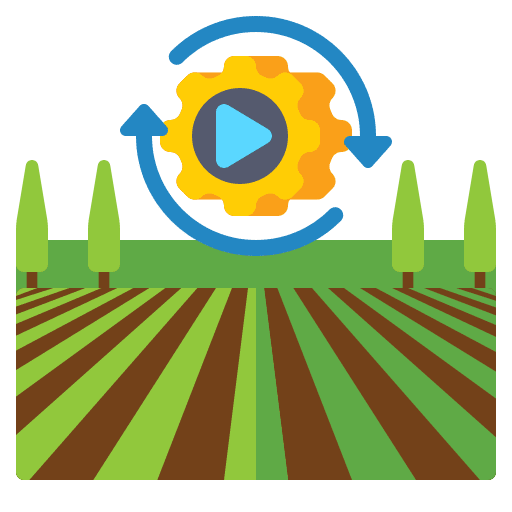 Agricultural automation country farming and gardening icon